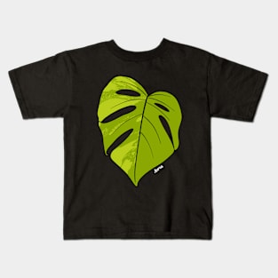 Monstera Deliciosa Aurea Variegation Houseplant Plant Lovers Kids T-Shirt